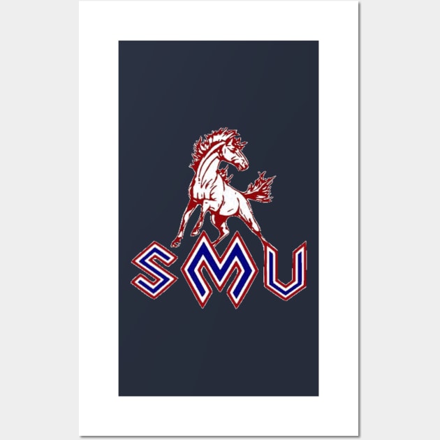 SMU Band Logo Retro Wall Art by one-broke-kid